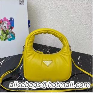 Super Quality Prada Soft padded nappa leather mini-bag 1BA384 yellow