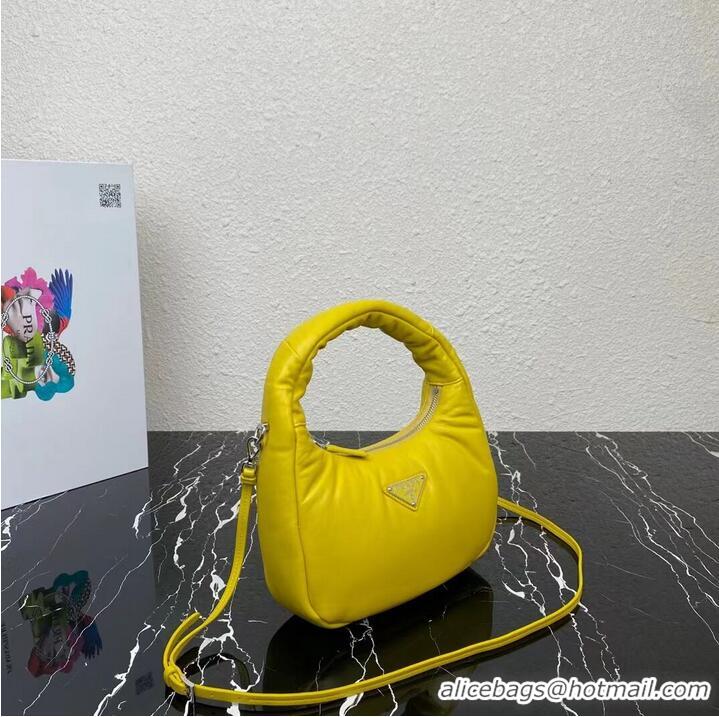 Super Quality Prada Soft padded nappa leather mini-bag 1BA384 yellow