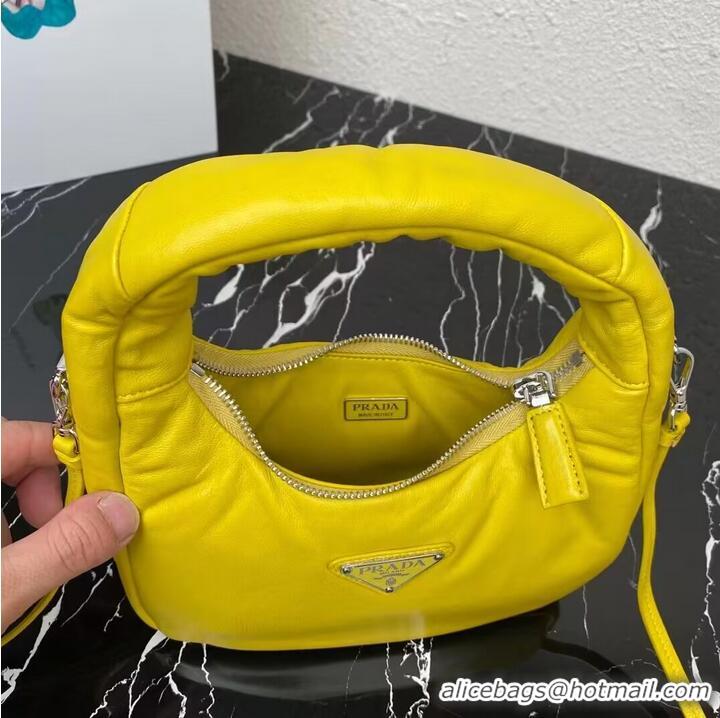 Super Quality Prada Soft padded nappa leather mini-bag 1BA384 yellow