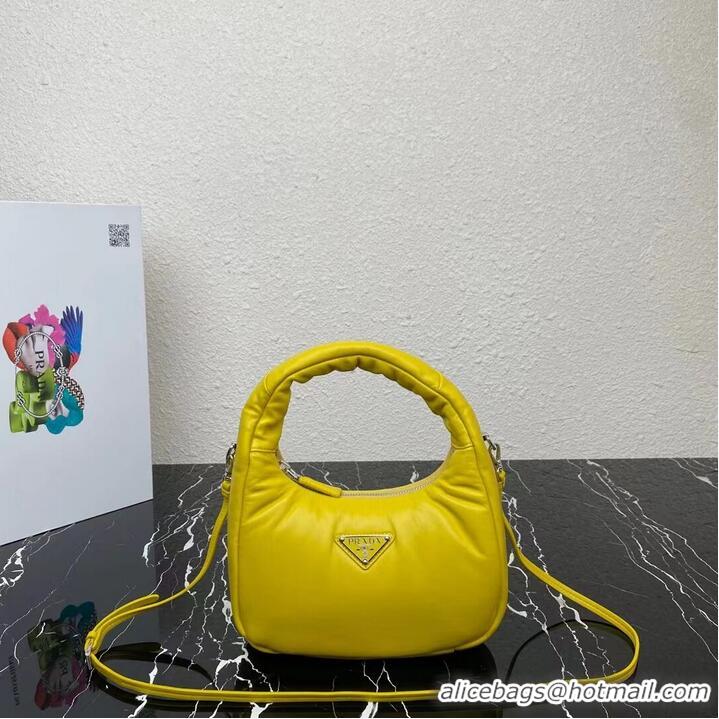 Super Quality Prada Soft padded nappa leather mini-bag 1BA384 yellow