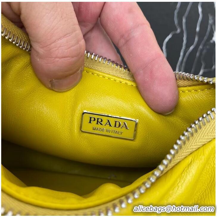 Super Quality Prada Soft padded nappa leather mini-bag 1BA384 yellow