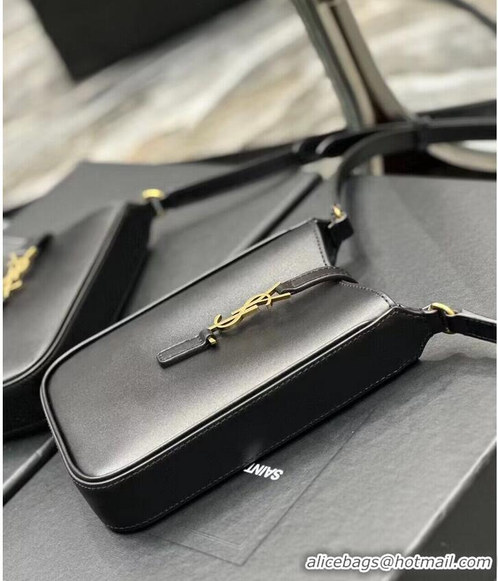 Low Price SAINT LAURENT LE 5 A 7 MINI VERTICAL IN SHINY LEATHER 7352142 black