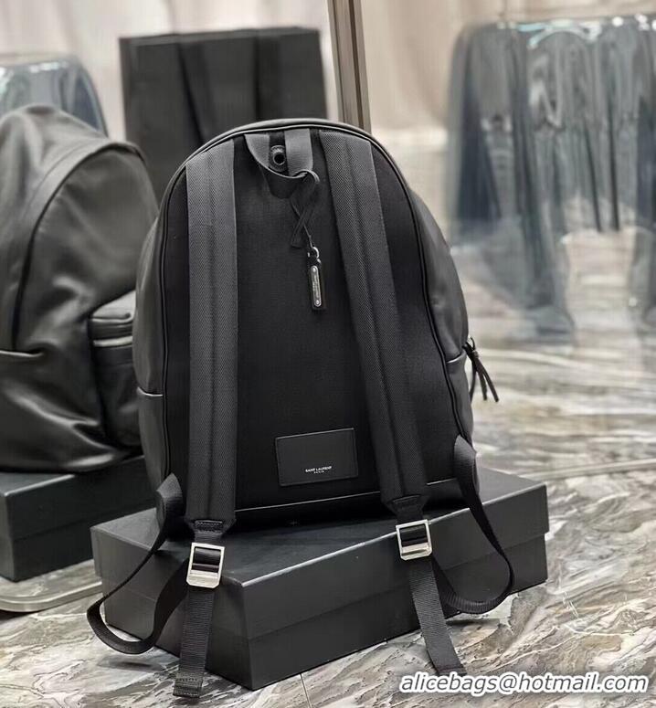 Trendy Design SAINT LAURENT LEATHER large knapsack A886653 black