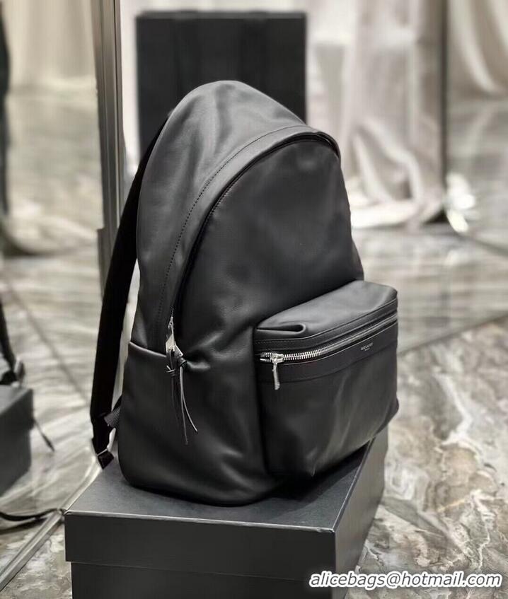 Trendy Design SAINT LAURENT LEATHER large knapsack A886653 black