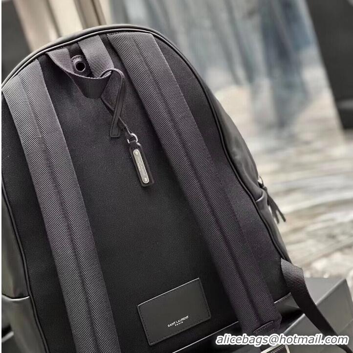 Trendy Design SAINT LAURENT LEATHER large knapsack A886653 black