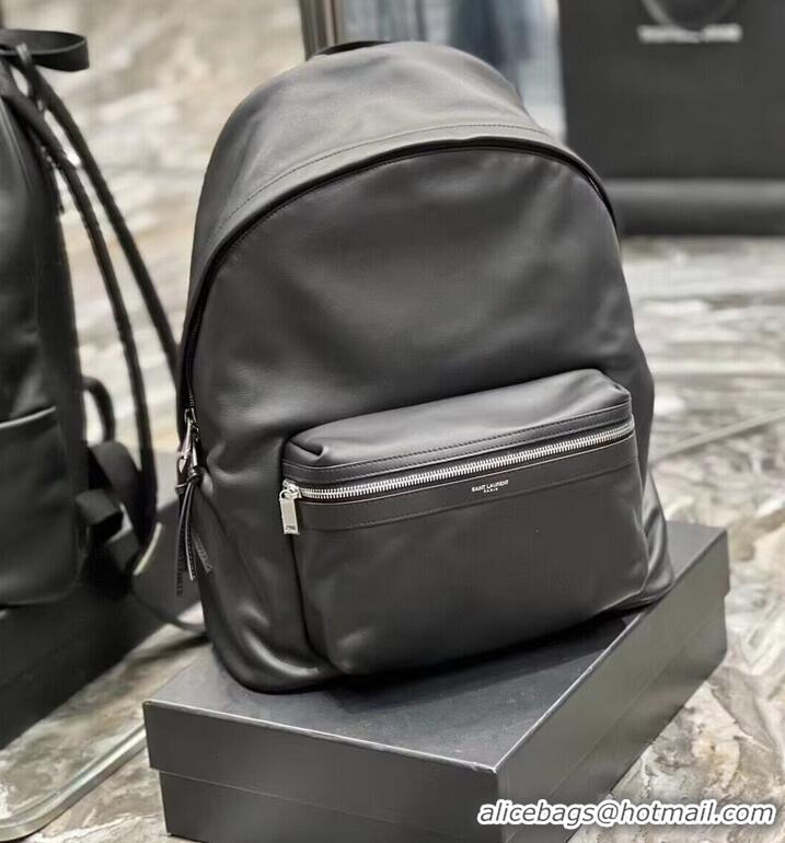 Trendy Design SAINT LAURENT LEATHER large knapsack A886653 black