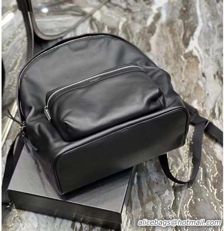 Trendy Design SAINT LAURENT LEATHER large knapsack A886653 black