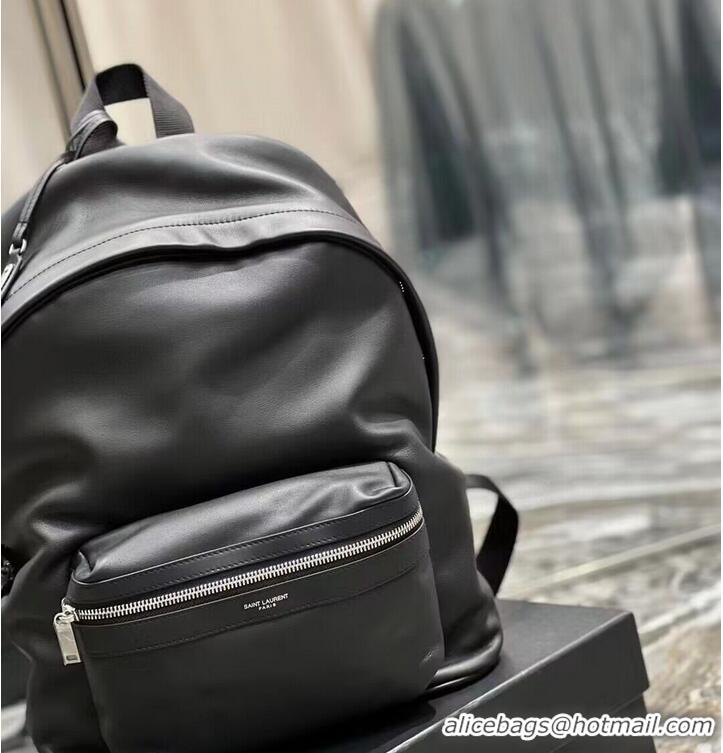 Famous Brand SAINT LAURENT LEATHER small knapsack Y886654 black