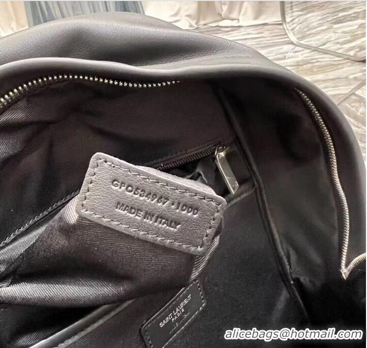 Famous Brand SAINT LAURENT LEATHER small knapsack Y886654 black