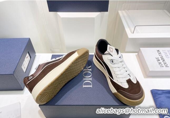 Charming LuxuryDior B713 Cactus Jack Sneakers in Leather and Mesh Brown/White 100976