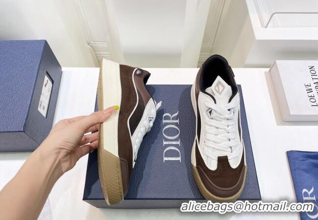 Charming LuxuryDior B713 Cactus Jack Sneakers in Leather and Mesh Brown/White 100976