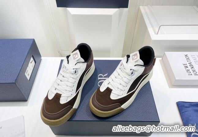 Charming LuxuryDior B713 Cactus Jack Sneakers in Leather and Mesh Brown/White 100976