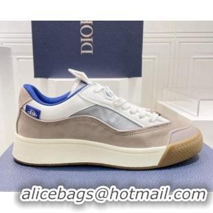 Shop Duplicate Dior B713 Cactus Jack Sneakers in Leather and Mesh White/Grey 100977