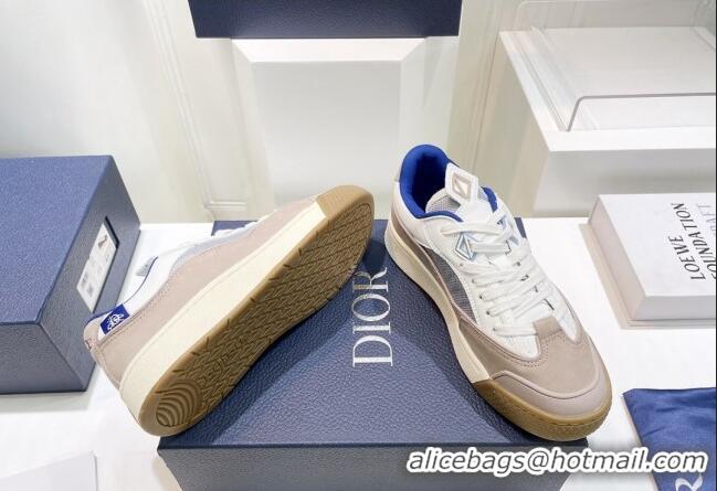 Shop Duplicate Dior B713 Cactus Jack Sneakers in Leather and Mesh White/Grey 100977