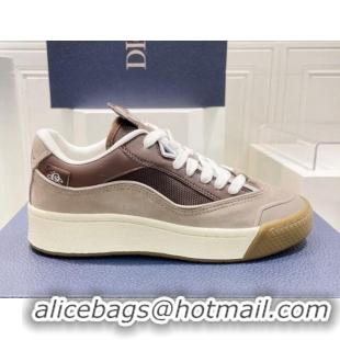 Popular Style Dior B713 Cactus Jack Sneakers in Leather and Mesh Brown/Grey 2100979