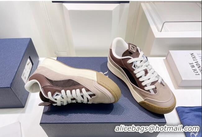 Popular Style Dior B713 Cactus Jack Sneakers in Leather and Mesh Brown/Grey 2100979