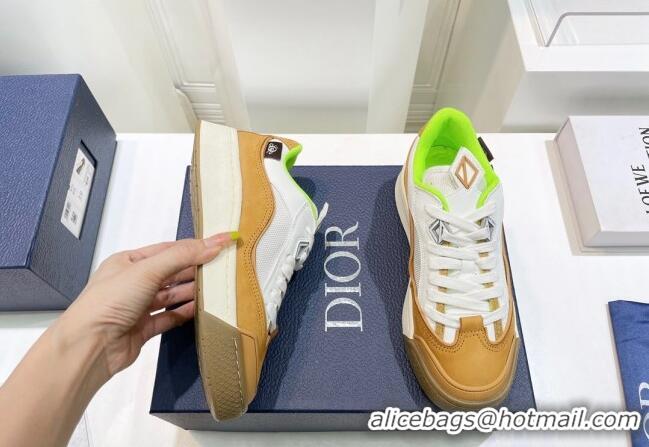 Best Price Dior B713 Cactus Jack Sneakers in Leather and Mesh Yellow/White 100980