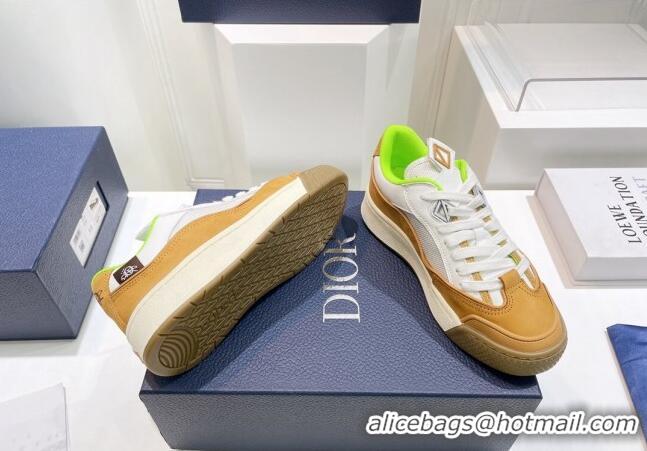 Best Price Dior B713 Cactus Jack Sneakers in Leather and Mesh Yellow/White 100980