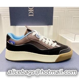 Best Grade Dior B713 Cactus Jack Sneakers in Leather and Mesh Dark Brown 2100981