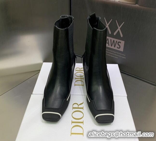 Good Looking Dior D-Motion Heeled Ankle Boot Black 1012065