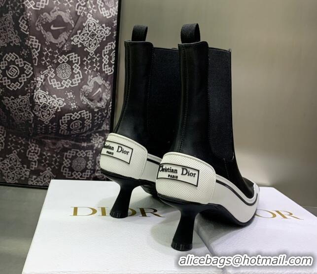 Best Product Dior D-Motion Heeled Ankle Boot Black/White 1012057