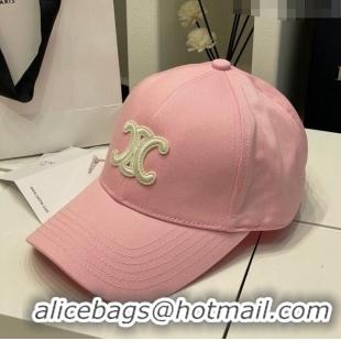 Best Price Grade Celine Baseball Hat C42807 Pink 2023