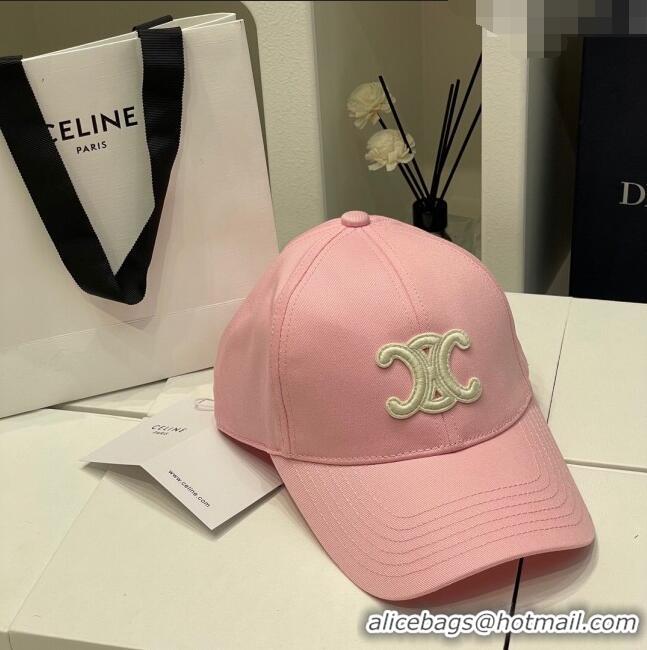 Best Price Grade Celine Baseball Hat C42807 Pink 2023