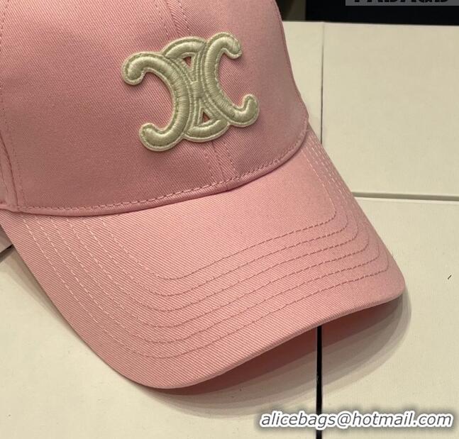 Best Price Grade Celine Baseball Hat C42807 Pink 2023