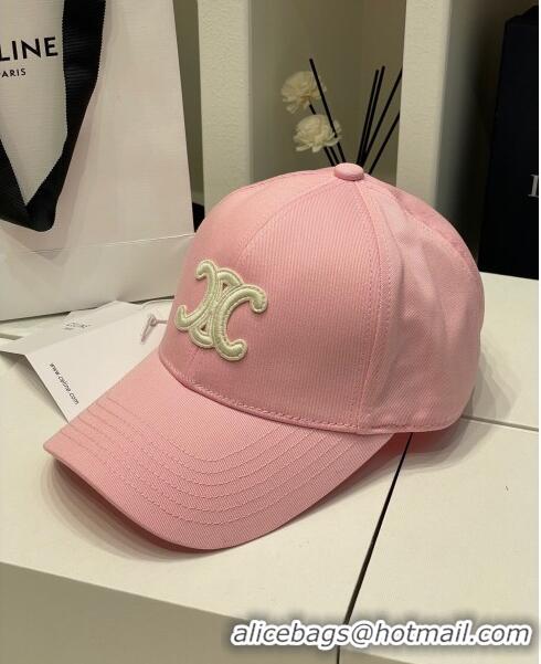 Best Price Grade Celine Baseball Hat C42807 Pink 2023