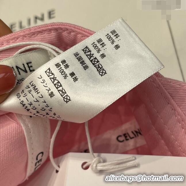 Best Price Grade Celine Baseball Hat C42807 Pink 2023