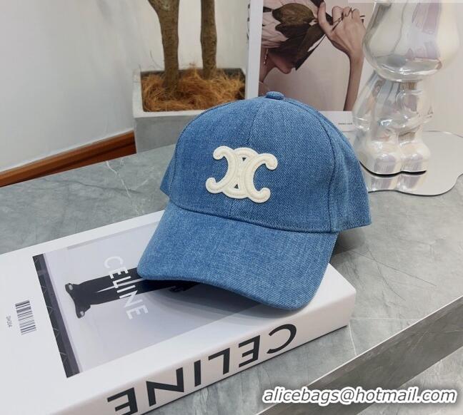 Grade Design Celine Logo Baseball Hat Light 0512 Blue/White 2023