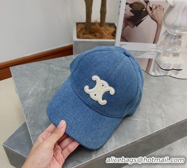 Grade Design Celine Logo Baseball Hat Light 0512 Blue/White 2023