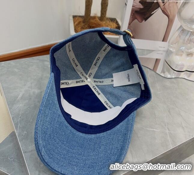 Grade Design Celine Logo Baseball Hat Light 0512 Blue/White 2023