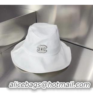 Popular Style Chanel Canvas Bucket Hat 051201 White 2023