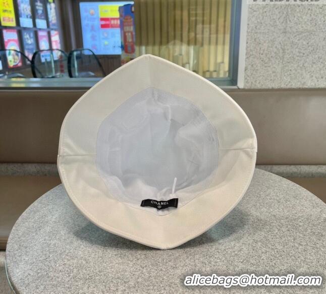  Unique Discount Chanel CC Patch Bucket Hat 0512 White 2023