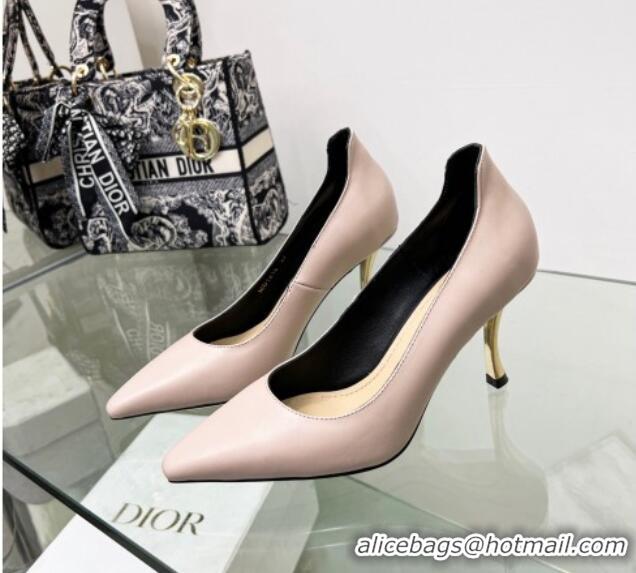 Pretty Style Dior D-Fame Calfskin Pumps 8cm Light Pink 2120210