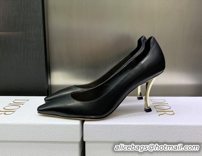 Popular Style Dior D-Fame Calfskin Pumps 8cm Black 2120213