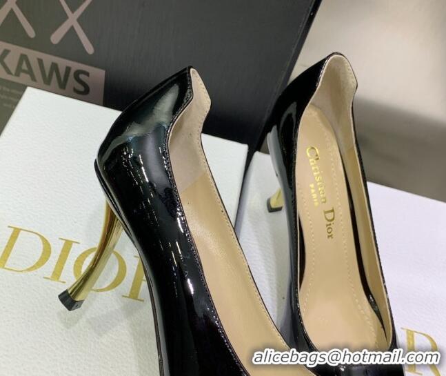 Charming Dior D-Fame Patent Leather Pumps 8cm Black 2120216