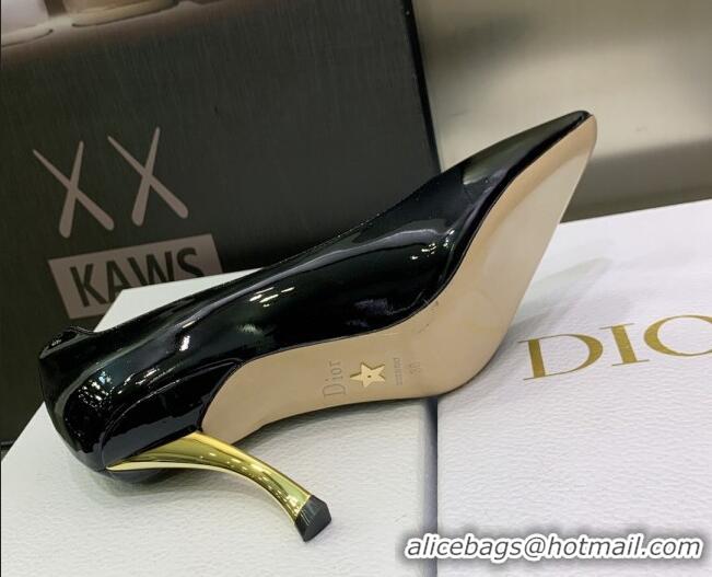 Charming Dior D-Fame Patent Leather Pumps 8cm Black 2120216