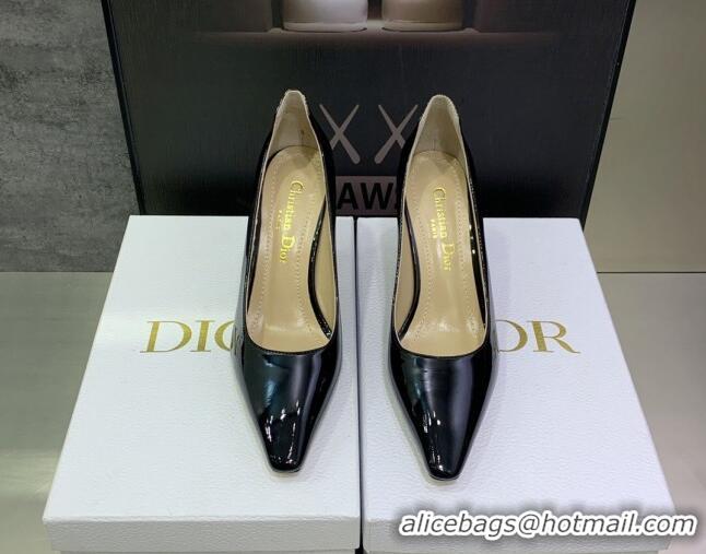 Charming Dior D-Fame Patent Leather Pumps 8cm Black 2120216