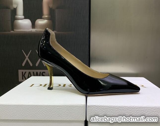 Charming Dior D-Fame Patent Leather Pumps 8cm Black 2120216