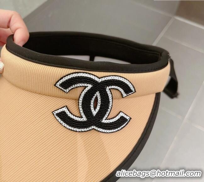 New Fashion Chanel CC Visor Hat 051208 Beige 2023