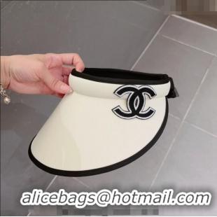 Well Crafted Chanel CC Visor Hat 051208 White 2023