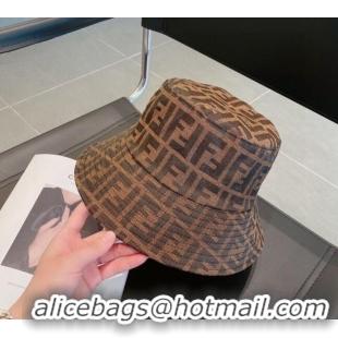 Famous Brand Fendi FF Bucket Hat 0512 Brown 2023