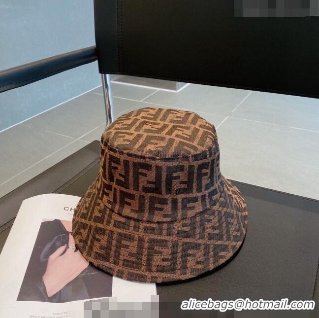 Famous Brand Fendi FF Bucket Hat 0512 Brown 2023