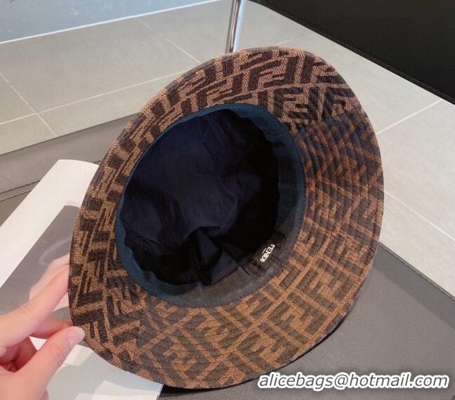 Famous Brand Fendi FF Bucket Hat 0512 Brown 2023