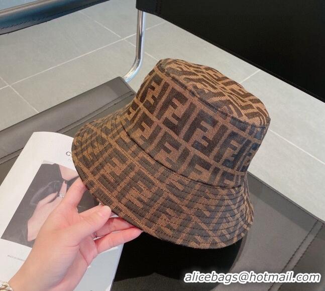 Famous Brand Fendi FF Bucket Hat 0512 Brown 2023