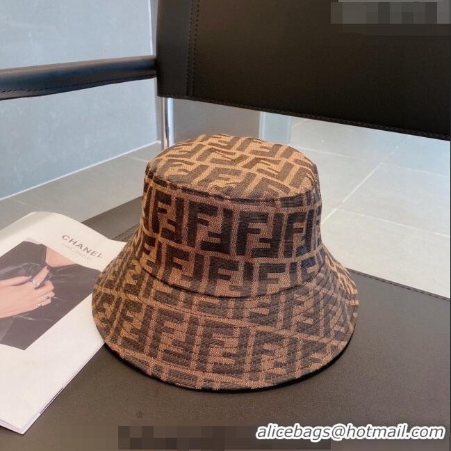 Famous Brand Fendi FF Bucket Hat 0512 Brown 2023