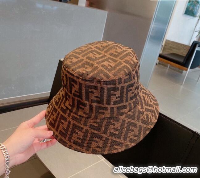 Famous Brand Fendi FF Bucket Hat 0512 Brown 2023