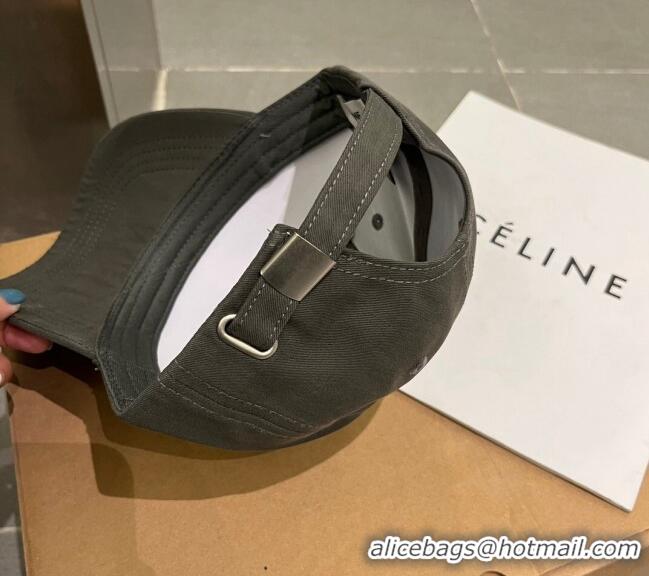 Buy Wholesale Celine Canvas Baseball Hat 051206 Grey 2023